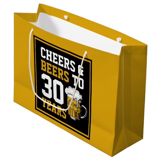 Bolsa De Regalo Grande 30 años de vigilia y cerveza a 30 años (Angulo Anverso)