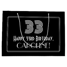 Bolsa De Regalo Grande 33 Aniversario — Aspecto inspirado por el Art Deco