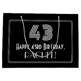 Bolsa De Regalo Grande 43 Aniversario — Aspecto inspirado en el Art Deco 