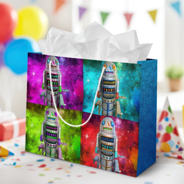Bolsa De Regalo Grande 4 robots de juguete de ciencia ficción galaxia roj (Subido por el creador)