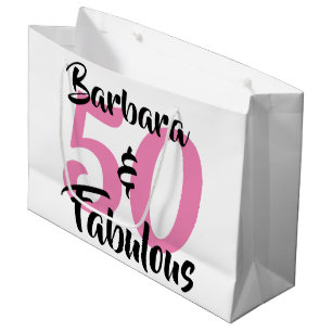 Bolsa De Regalo Grande 50 y Fabuloso Cumpleaños Personalizado Fiesta de C