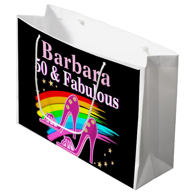 Bolsa De Regalo Grande 50 y FABULOUS DIVA (Angulo Anverso)