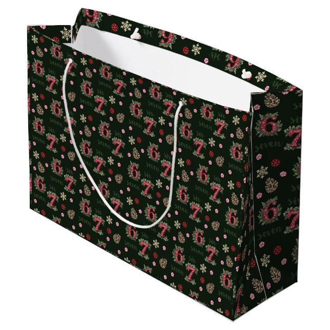 Bolsa De Regalo Grande 67 Christmas Gift Bag Six Seven Gift Wrap (Angulo reverso)