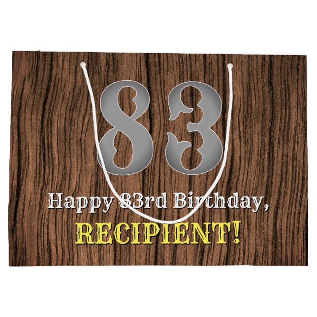 Bolsa De Regalo Grande 83.ª Cumpleaños: País de aspecto inspirado por Occ (Reverso)