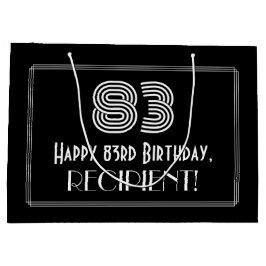 Bolsa De Regalo Grande 83 Aniversario — Aspecto inspirado en el Art Deco 