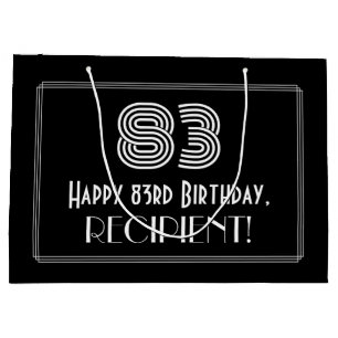 Bolsa De Regalo Grande 83 Aniversario — Aspecto inspirado en el Art Deco