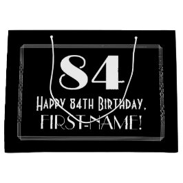 Bolsa De Regalo Grande 84º cumpleaños: nombre del estilo inspirado en el 