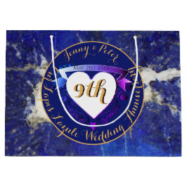 Bolsa De Regalo Grande 9.º aniversario Boda Lapis Lazuli Color