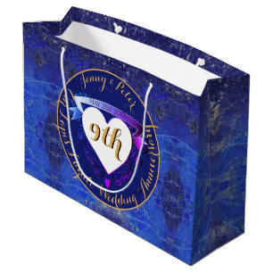 Bolsa De Regalo Grande 9.º Aniversario Boda Lapis Lazuli Gran Color