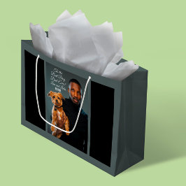 Bolsa De Regalo Grande A la mejor foto del Personalizado de papá de perro