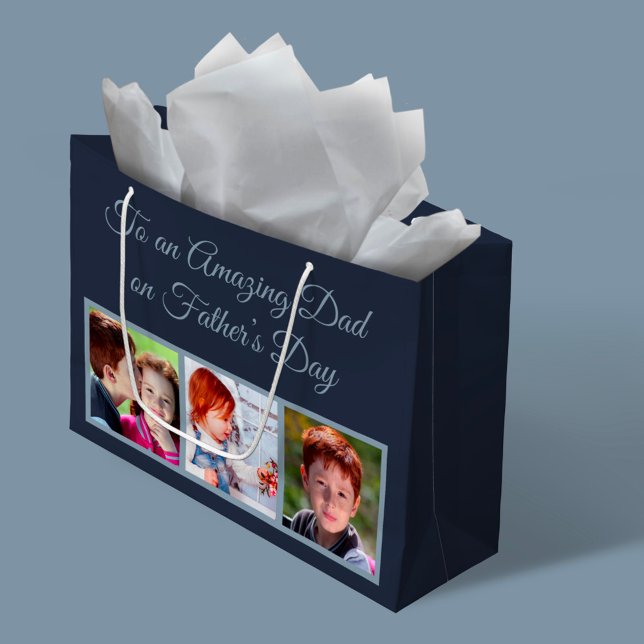 Bolsa De Regalo Grande A un asombroso papá en foto del Día del Padre (Subido por el creador)