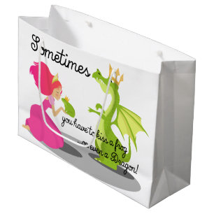 Bolsa De Regalo Grande A veces usted necesidad de besar una rana o un