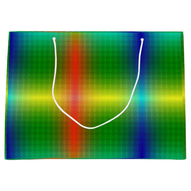 Bolsa De Regalo Grande A vibrant gift bag featuring a glossy, rainbow  (Anverso)