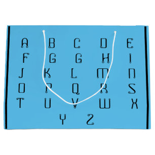 BOLSA DE REGALO GRANDE ABC _BEAUTIFUL_BLACK_BLUE