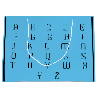 BOLSA DE REGALO GRANDE ABC _BEAUTIFUL_BLACK_BLUE