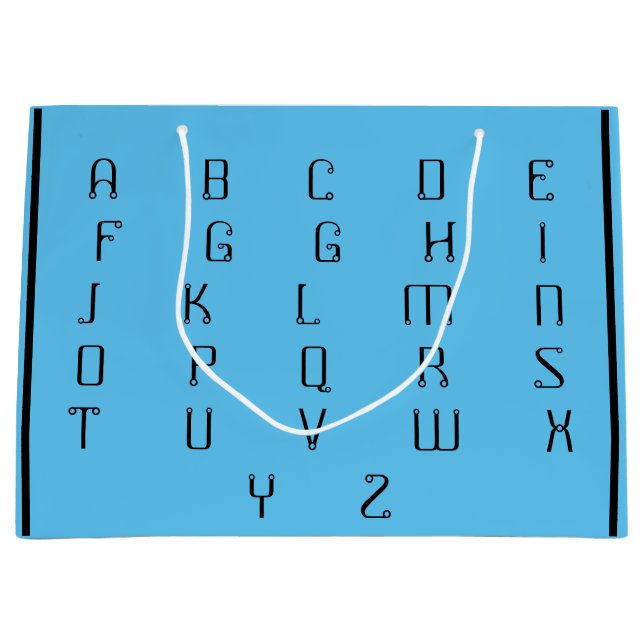 BOLSA DE REGALO GRANDE ABC _BEAUTIFUL_BLACK_BLUE (Anverso)