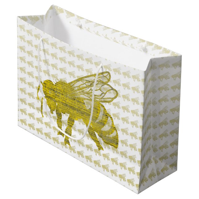 Bolsa De Regalo Grande Abeja de la prensa de copiar (Angulo Anverso)