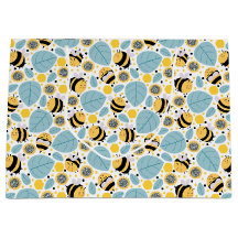 Abeja de miel y girasoles
