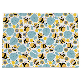Bolsa De Regalo Grande Abeja de miel y girasoles