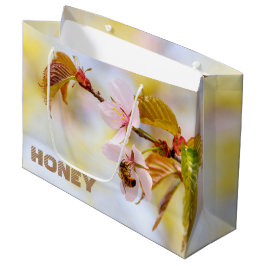 Bolsa De Regalo Grande Abeja En Una Flor De Cerezo