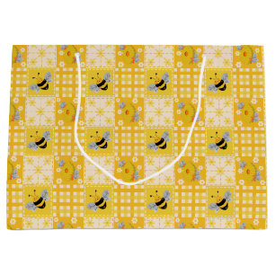 Bolsa De Regalo Grande Abeja melífera linda y colmenas 