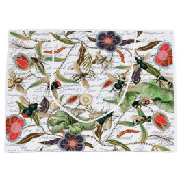 Bolsa De Regalo Grande Abejas y flores francesas antiguas modernas