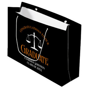 Bolsa De Regalo Grande Abogado graduado de la Facultad de Derecho Naranja