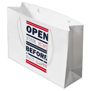 Bolsa De Regalo Grande Abran Su Mente Antes De Su Mentira