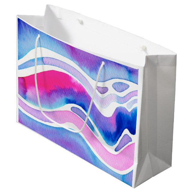 Bolsa De Regalo Grande Abstract Watercolor Design (Angulo Anverso)