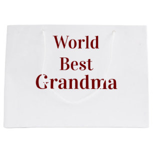 Bolsa De Regalo Grande Abuela abuela abuelos mejor del mundo rosa n