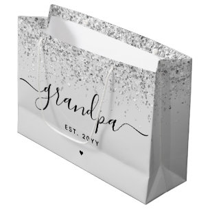Bolsa De Regalo Grande Abuelo Est Purpurina Confetti Personalizado Regalo