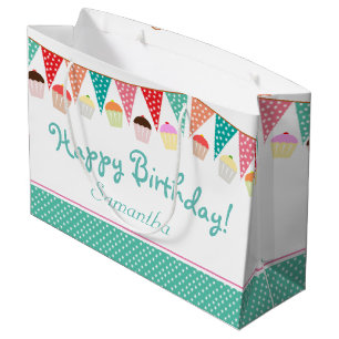 Bolsa De Regalo Grande Abundancia Fiesta y pasteles personalizados Cumple