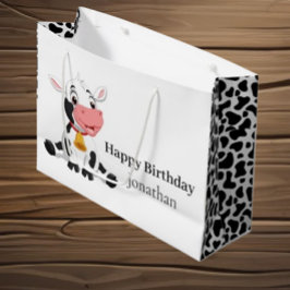 Bolsa De Regalo Grande Abundante cumpleaños de vaca