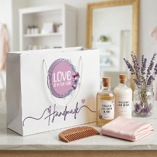 Bolsa De Regalo Grande Accesorios de Pelo Florales Marca Boutique
