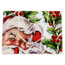 Acebo del vintage de Papá Noel elegante