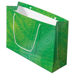 Bolsa De Regalo Grande Aceptación Medallones Boho Verde Amarillo Azul