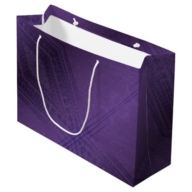 Bolsa De Regalo Grande Aceptación | Patrón Boho Eclectic Violet (Angulo Anverso)