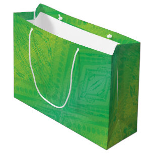 Bolsa De Regalo Grande Aceptación Patrón de Shibori azul verde amarillo