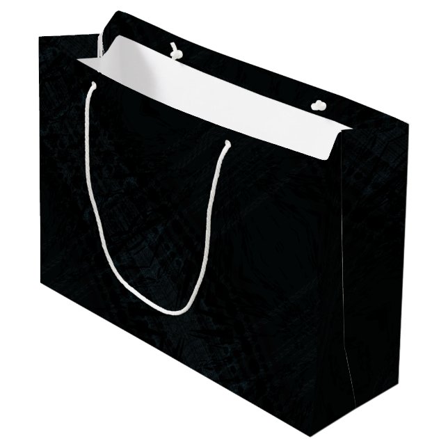 Bolsa De Regalo Grande Aceptación | Textura del Shibori oscuro (Angulo Anverso)