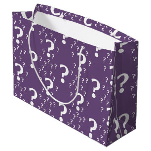 Bolsa De Regalo Grande Acertijo de signo de interrogación de misterio mor