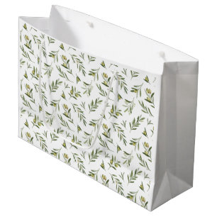 Bolsa De Regalo Grande Acuarela de aceitunas verdes