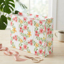 Acuarela de flores silvestres naranja rosa verde