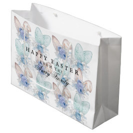 Bolsa De Regalo Grande Acuarela Feliz Pascua Personalizada