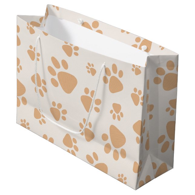 Bolsa De Regalo Grande Adorable Dog Paw Print (Angulo Anverso)