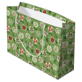 Bolsa de regalo grande adorno de Navidad dibujado