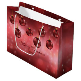 Bolsa De Regalo Grande Adornos Navideños Festivos Rojos Con Texto Persona