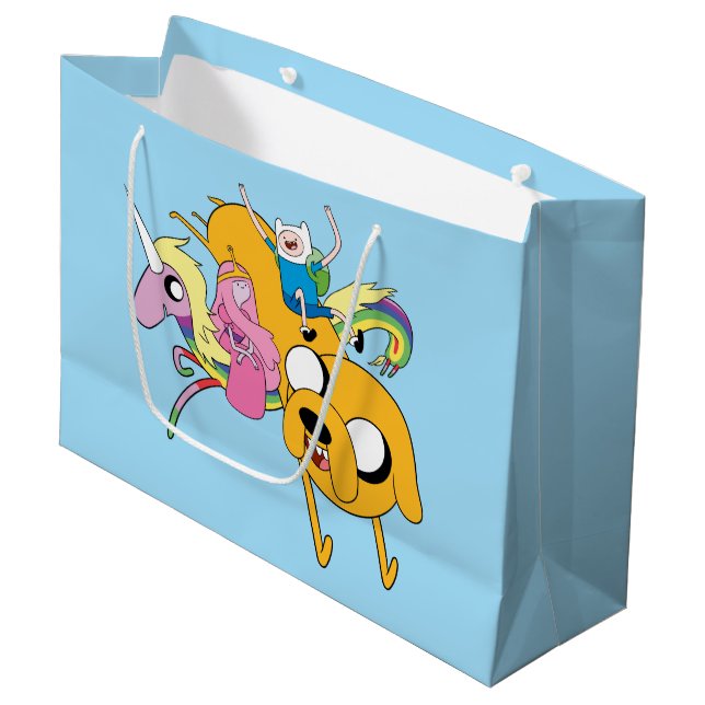 Bolsa De Regalo Grande Adventure Time | Lady, Bubblegum, Finn, & Jake (Angulo Anverso)