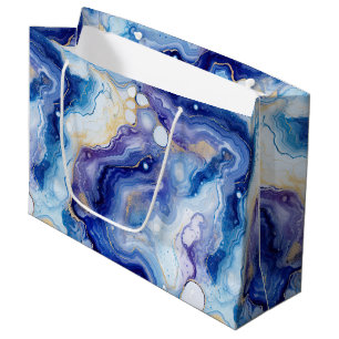 Bolsa De Regalo Grande Ágata Celeste Patrón Abstracto de Piedra de Gala