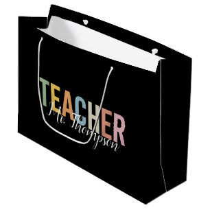 Bolsa De Regalo Grande Agradecimiento Personalizado al Maestro Regreso a