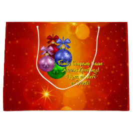 Bolsa De Regalo Grande Agregar Navidades coincidentes de texto de nombre